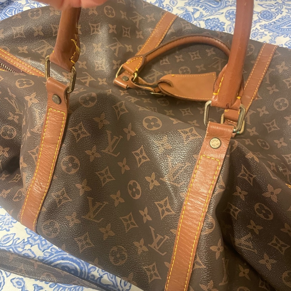 Faux Louis Vuitton Brown Duffle Bag - Picture 6 of 9